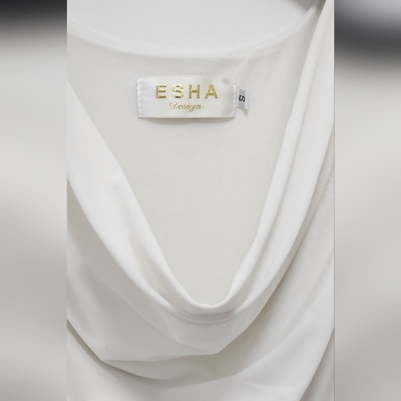 3/$25 Esha Designer Semi formal sleeveless dress White S size. - Picture 2 of 9